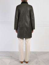 Shearling Fur Coat in Green