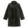 Shearling Fur Coat in Green