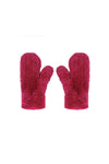 HOT PINK REX RABBIT MITTENS