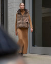 The Iris Reversible Mink Fur Intarsia Hooded Vest