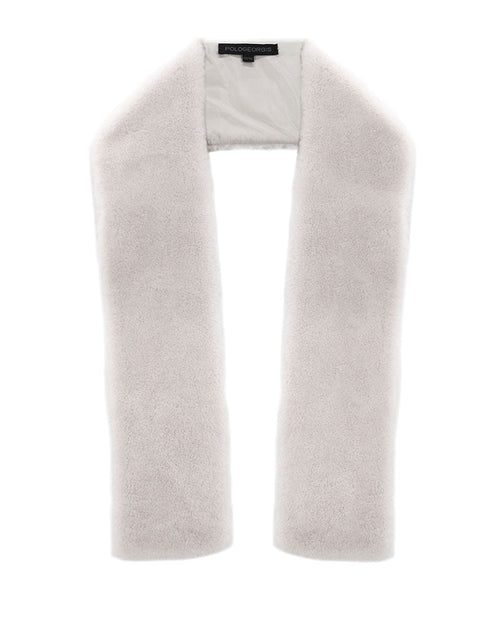 CURLY IVORY SHEARLING SCARF