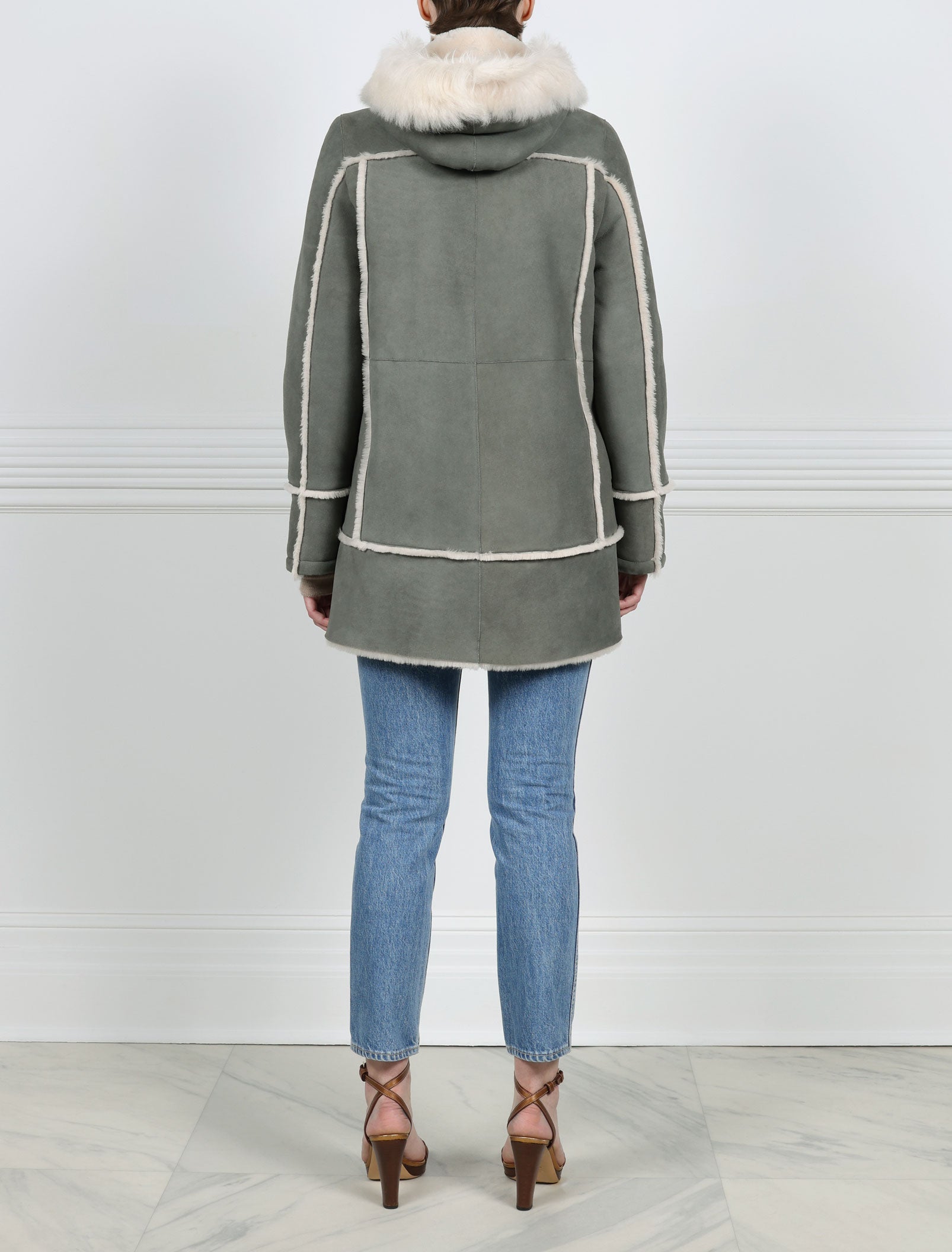 The Tessa Wool Puffer Coat with Shearling Collar – POLOGEORGIS