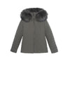 FUR LINED LODEN GREEN PUFFER WITH HOOD TIRM
