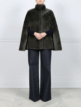 The Abigail Shearling Cape