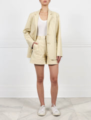 The Melani Leather Blazer