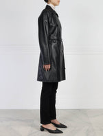 Belted Leather Coat | Pologeorgis