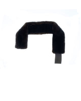 OPEN VIEW OF MINK HEADBAND VELCRO CLOSER
