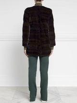 Mink Fur Coat in Mahogany