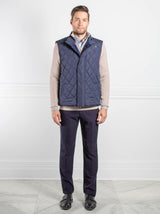 Mens Fur Vest in Navy