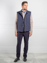 Mens Fur Vest in Navy