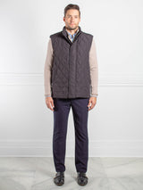 Mens Rabbit Lined Puffer Zip Vest