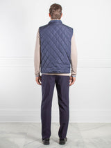 Mens Fur Vest in Navy