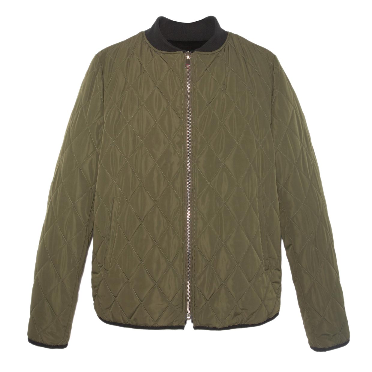 Mens Sheared Rabbit Jacket in Green 