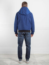 Mens Sheared Rabbit Jacket in Blue and Black