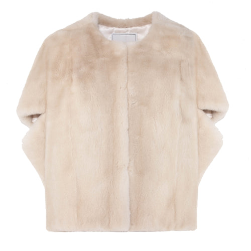 Mink Fur Cocoon Vest in Palomino | Pologeorgis