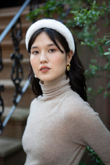 Mink Fur Headband in White
