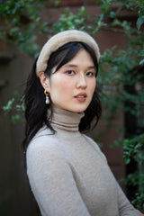 Mink Fur Headband in Beige