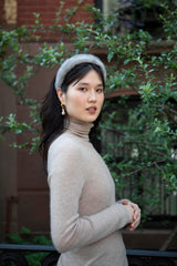 Mink Fur Headband in Gray