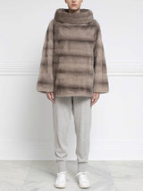 SILVER BLUE MINK FUR PULLOVER - POLOGEORGIS