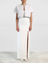Mink Fur Short Jacket in White