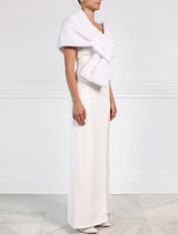 Mink Pull-Through Stole in White
