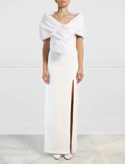 The Bridal Collection - The Zola Mink Pull-Through Stole in Winter White