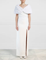 Mink Fur Stole in White