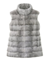 Mink Vest in Grey