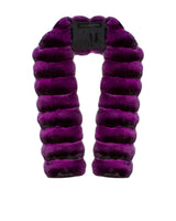 PURPLE  CHINCHILLA DYED FUR SCARF