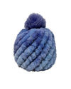 The Knit Shearling Hat with Pom in Multiple Colors