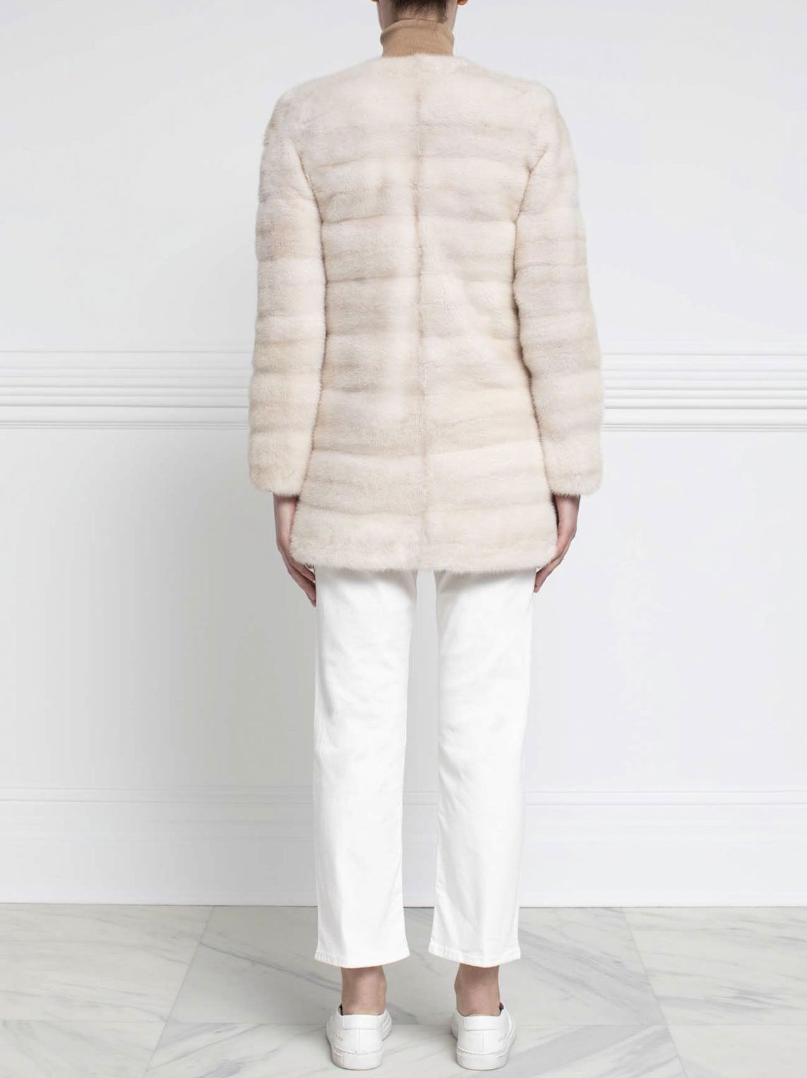 Mink Fur Coat in Pearl