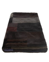 Plucked Multicolored Mink Fur Throw