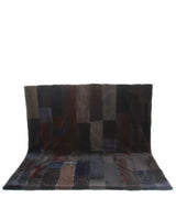 Plucked Multicolored Mink Fur Throw
