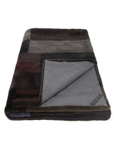 Plucked Multicolored Mink Fur Throw