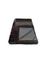 Plucked Multicolored Mink Fur Throw