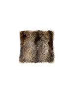 NATURAL RACCOON FUR PILLOW