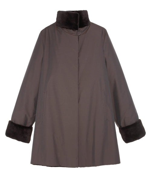 Reversible Sheared Mink Raincoat