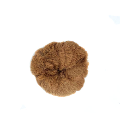 Fur Scrunchie in Camel