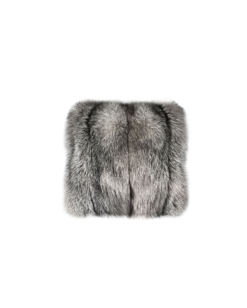 Silver Fox Fur Pillow
