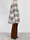 Plaid Belted Fur Lined Cape