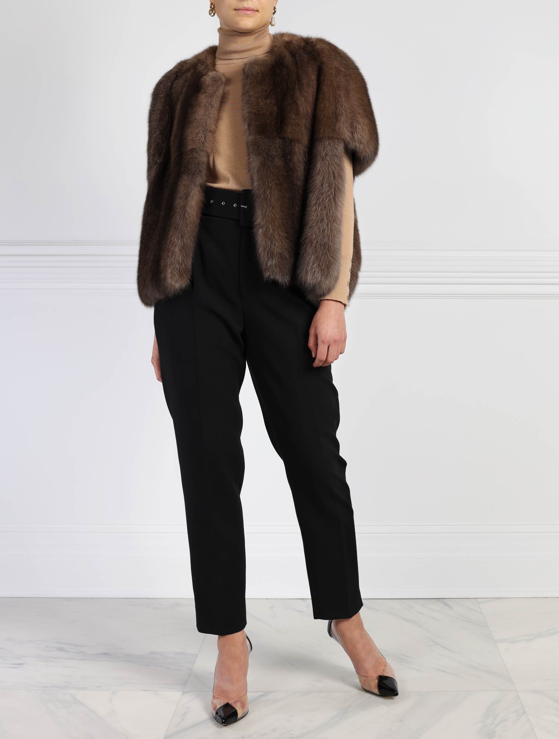 Sable Fur Cocoon Vest