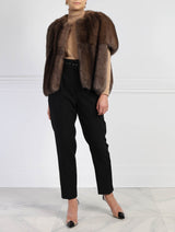 Sable Fur Cocoon Vest