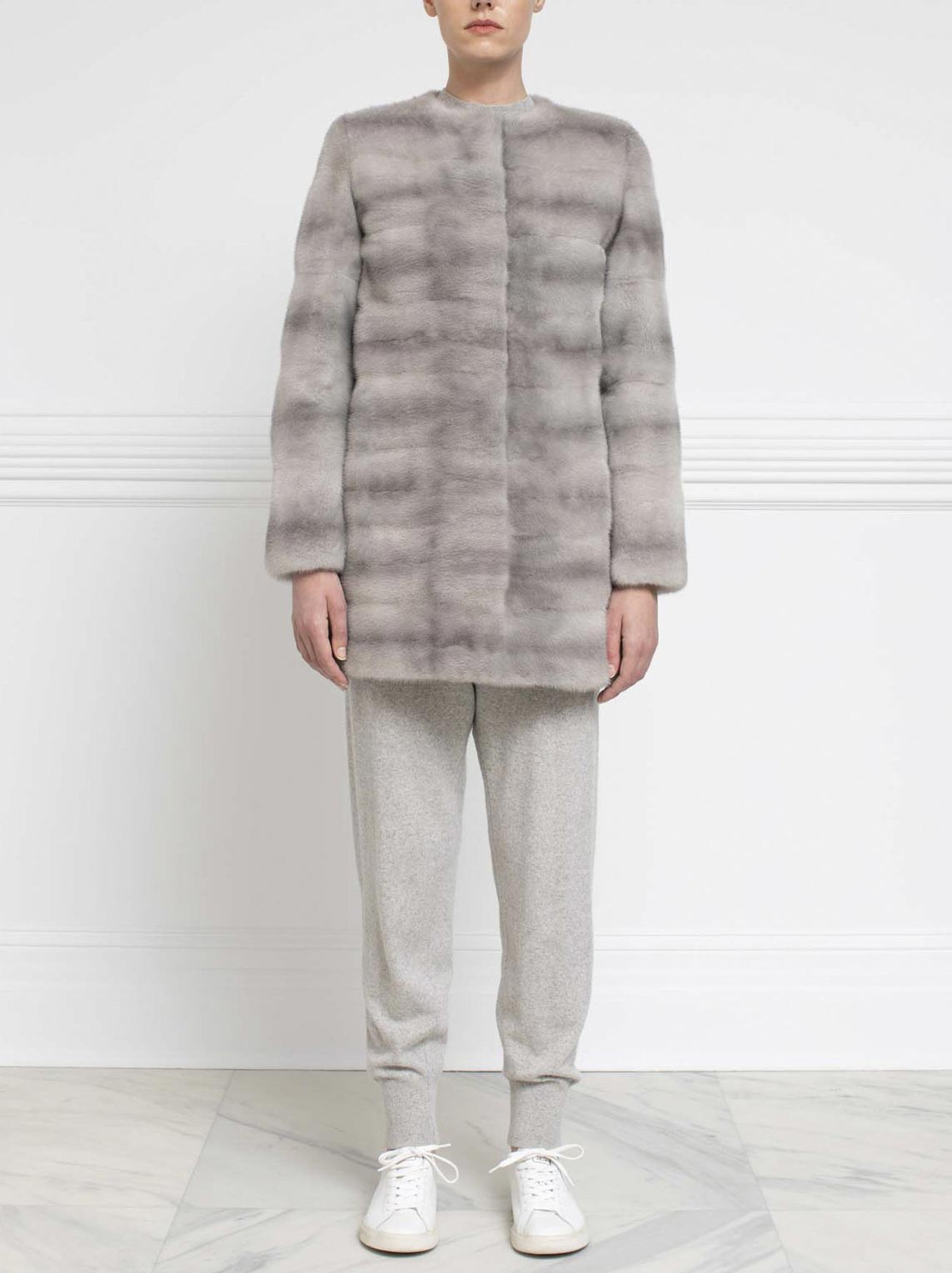 Mink Fur Coat in Sapphire