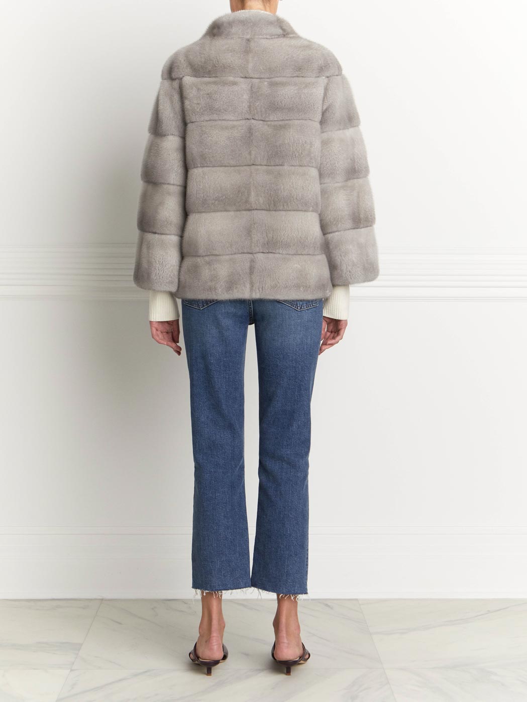 Mink Fur Jacket in Sapphire