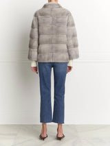 Mink Fur Jacket in Sapphire