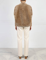 Tan Shearling Vest