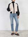 Shearling and Leather Bomber Jacket
