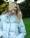 The Christie Puffer Jacket with Shearling Trim
