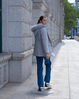 The Sammie Wool Puffer Coat with Detachable Cashmere Shearling Trimmed Hood