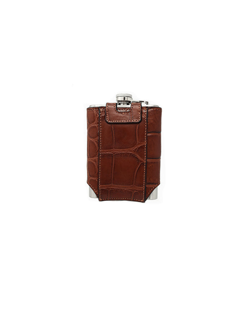 Alligator Leather Flask